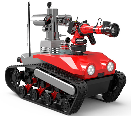 采用消防机器人提高救援效率